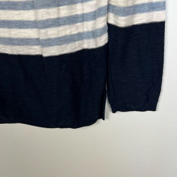 Vince Cotton Striped Sweater Lightweight Blue White Coastal Nautical size S - Picture 6 of 10